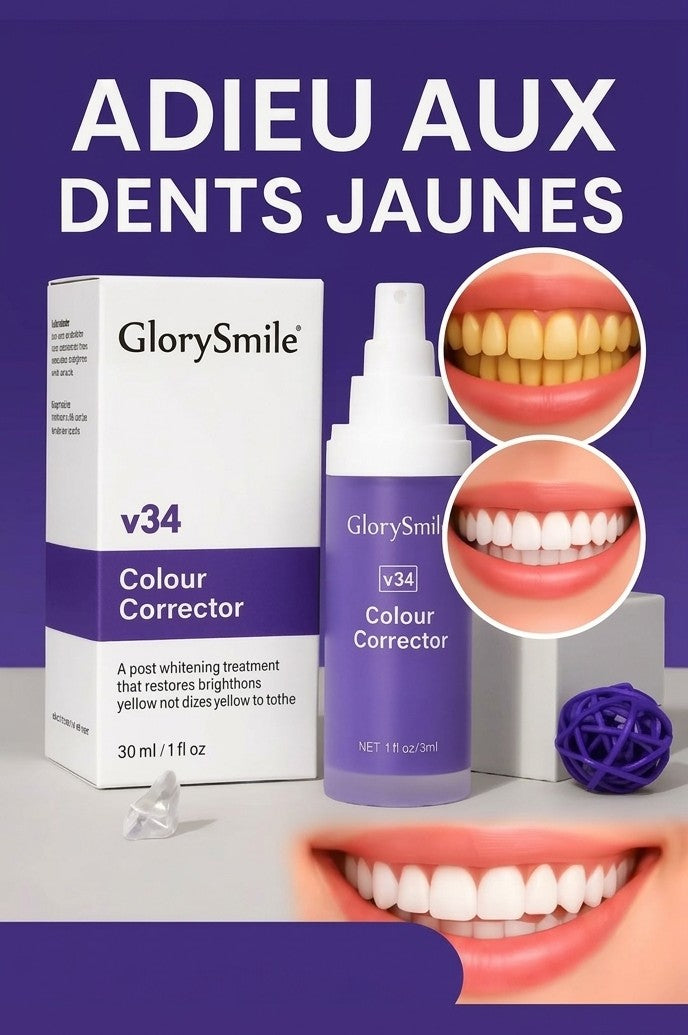 Glory smile Correcteur de Couleur V34 – Le Secret d'un Sourire Éclatant